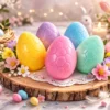 Kolorowe jajka pisanki wielkanocne mydełka glicerynowe