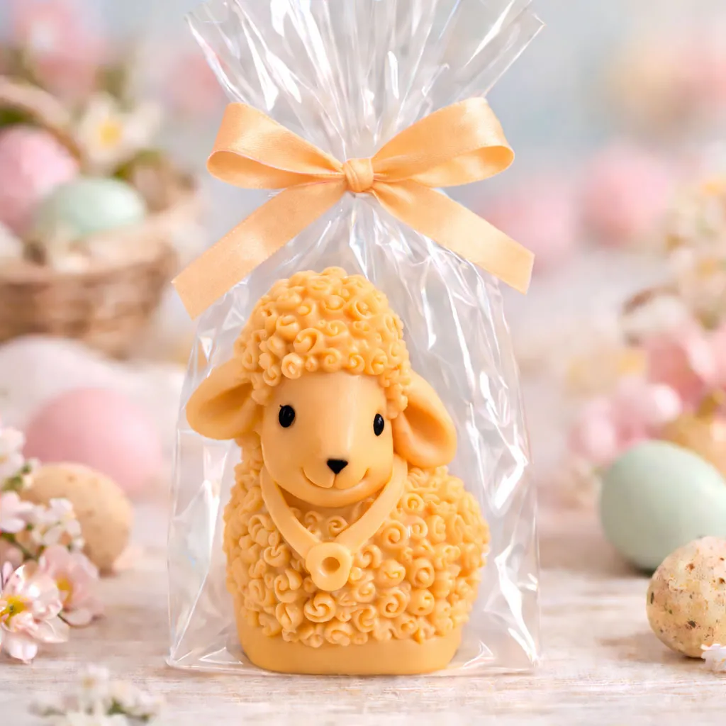 dekoracyjne mydełko wielkanocne baranek handmade