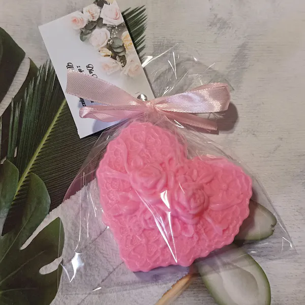 Mydlane serce naturalne mydło glicerynowe na prezent podziękowania