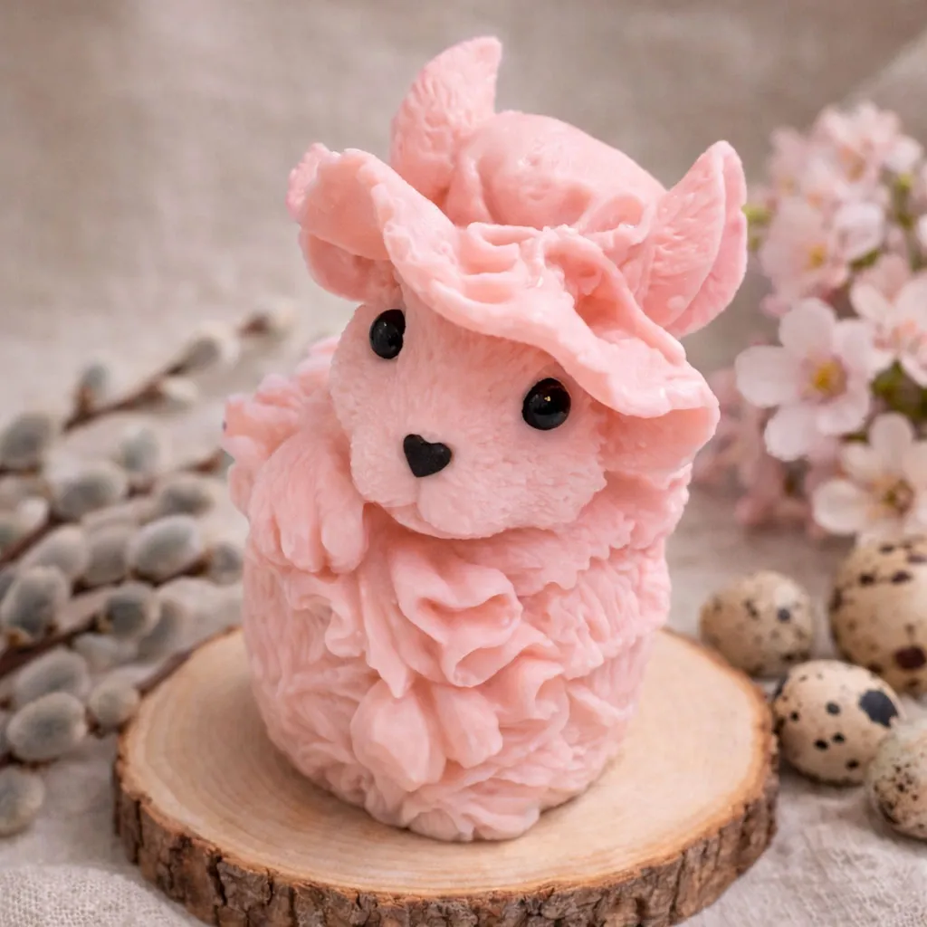 baranek z mydła ręcznie robiony drobny prezent wielkanocny