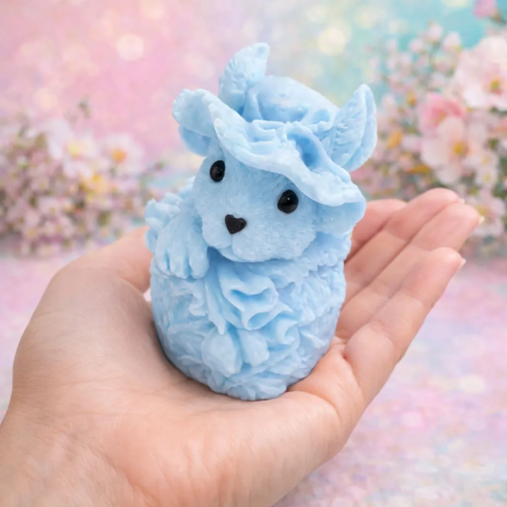 błękitny baranek wielkanocny mydełko ręcznie robione