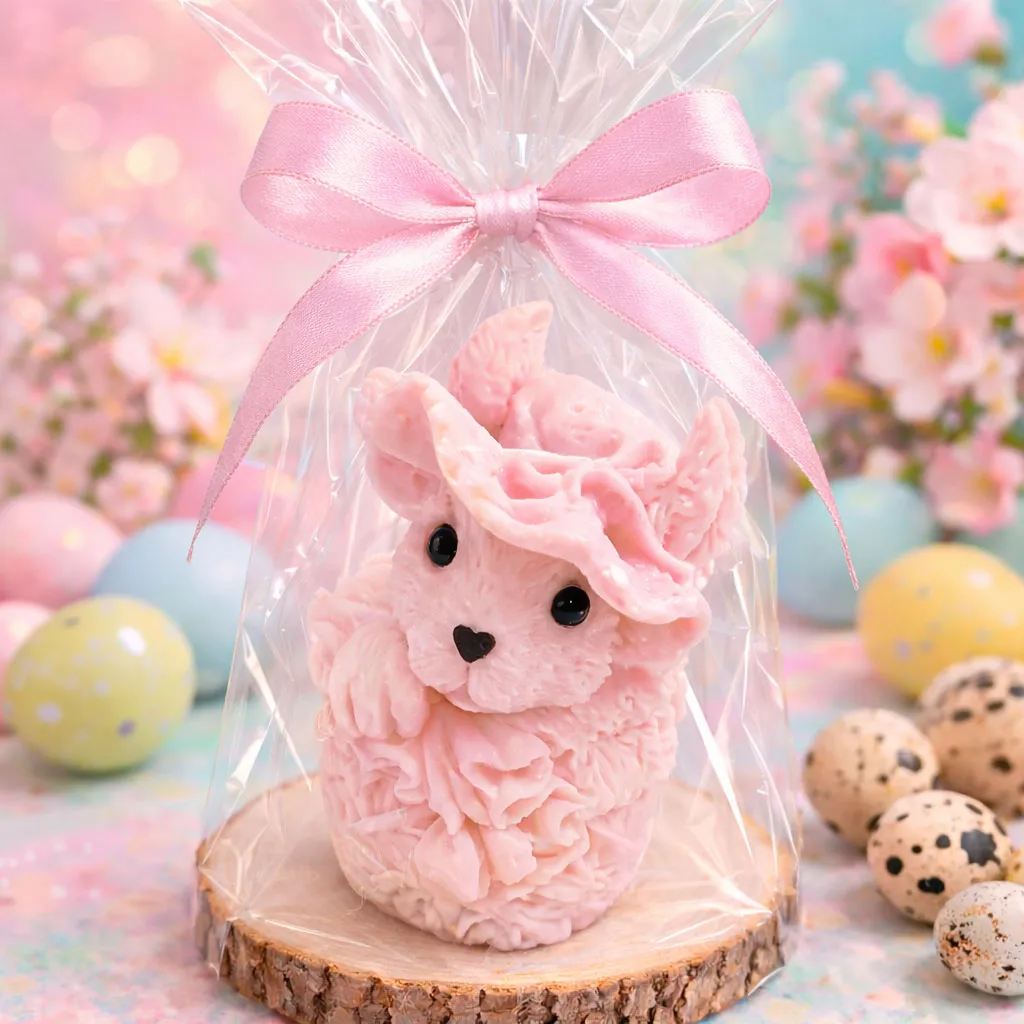 pastelowe mydełko wielkanocne w kształcie baranka