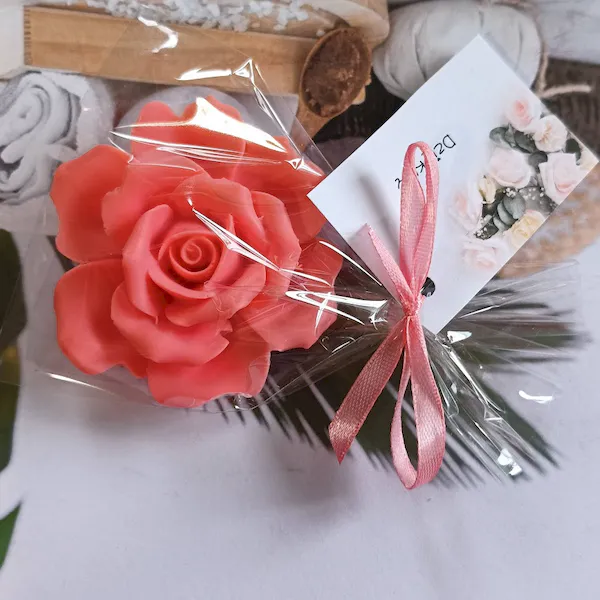 Duża mydlana róża na pdziękowania prezent Dzień Nauczyciela naturalna eko