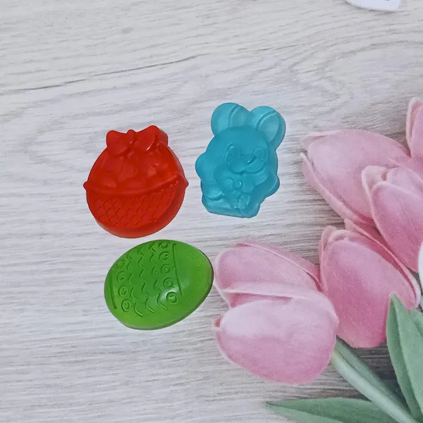 MIni mydełka glicerynowe wielkanocne koszyczek pisanka zajączek