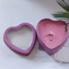 Świeca różana sojowa w puszce w kształcie serca