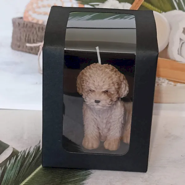 Świeca sojowawegańska Pies na prezent