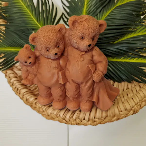 Mydlane misie rodzinka mama tata i dziecko