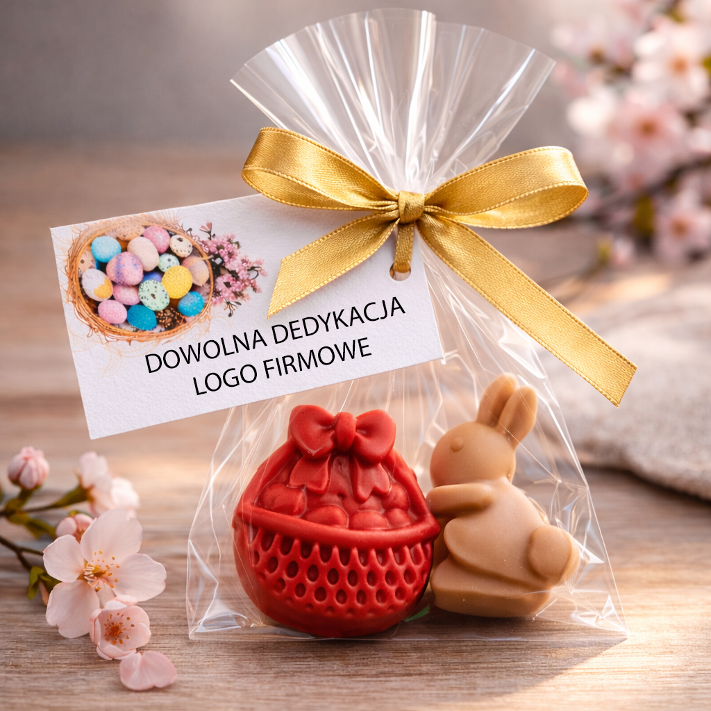 Mini mydełka wielkanocne zestaw zajączek i koszyczek