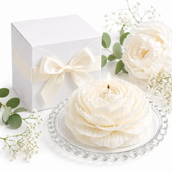 podzię◙kowania komunijne świeca sojowa piwonia w [udełku z podstawką