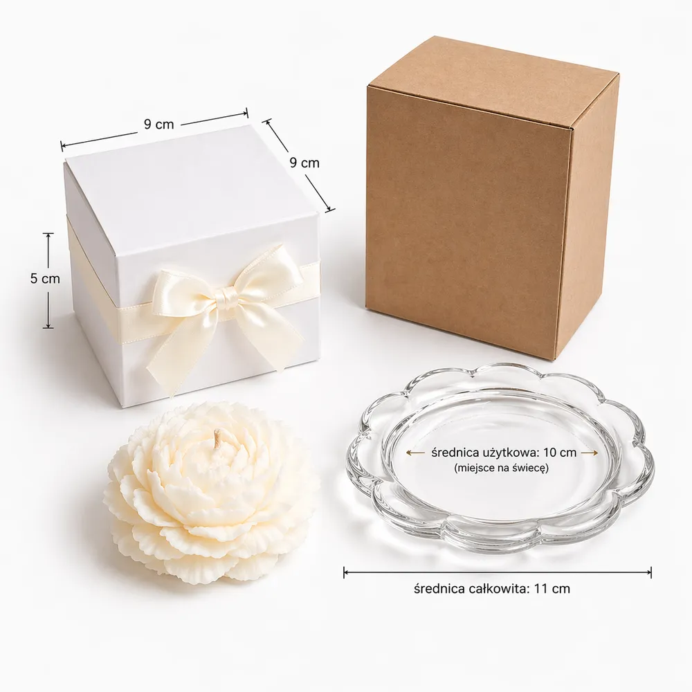 zestaw komunijny podziękowania swieca